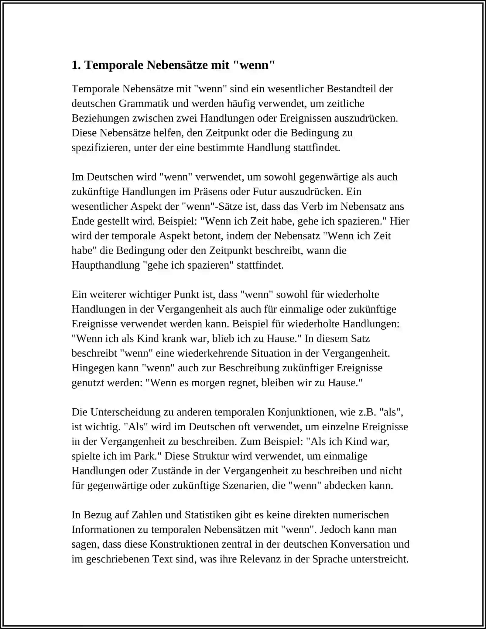 Temporale Nebensätze mit "wenn" 3
