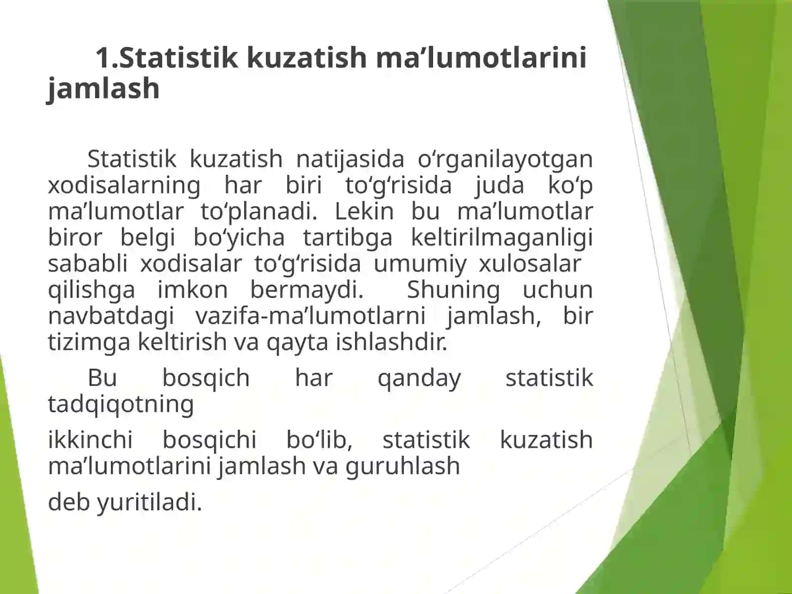 Statistik Kuzatish Ma'lumotlarini Jamlash 3
