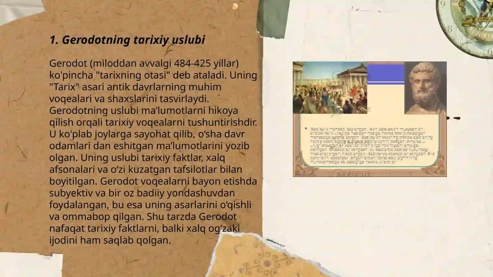 Gerodotning tarixiy uslubi 3