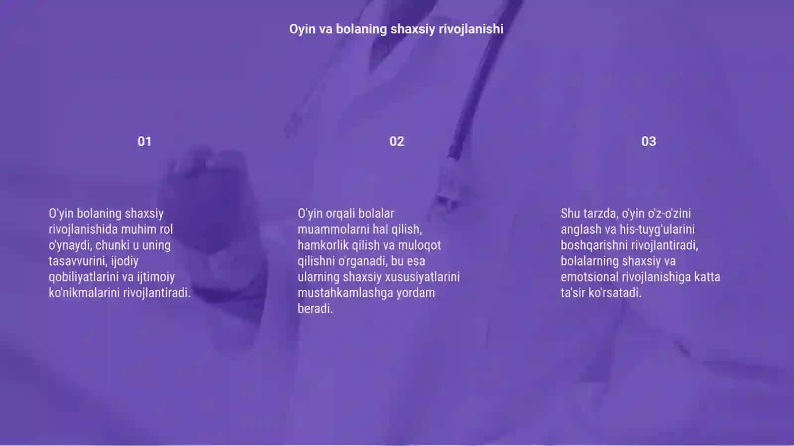 Oyin va bolaning shaxsiy rivojlanishi 3