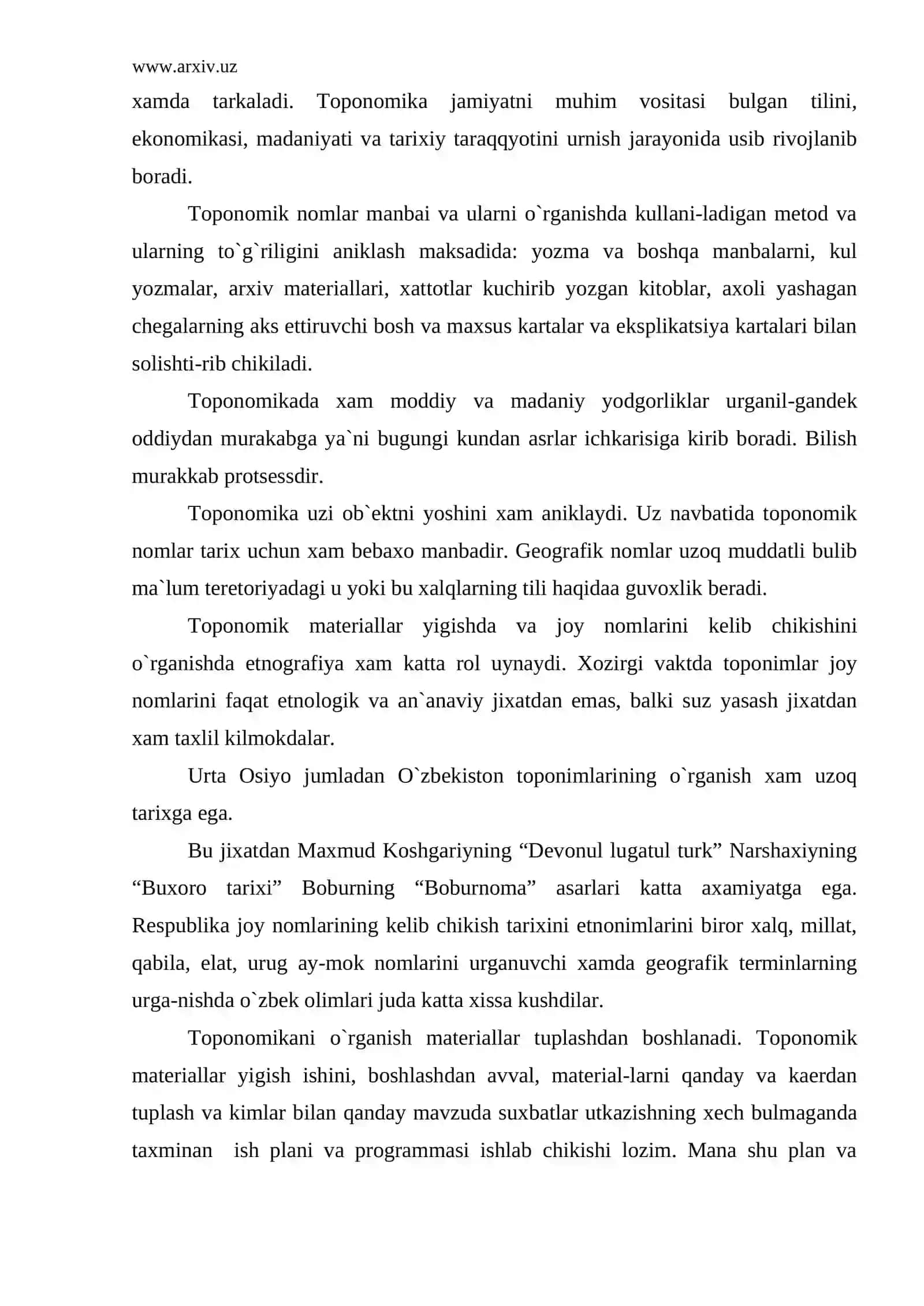 Toponimika fanining asosiy tushunchalari 3