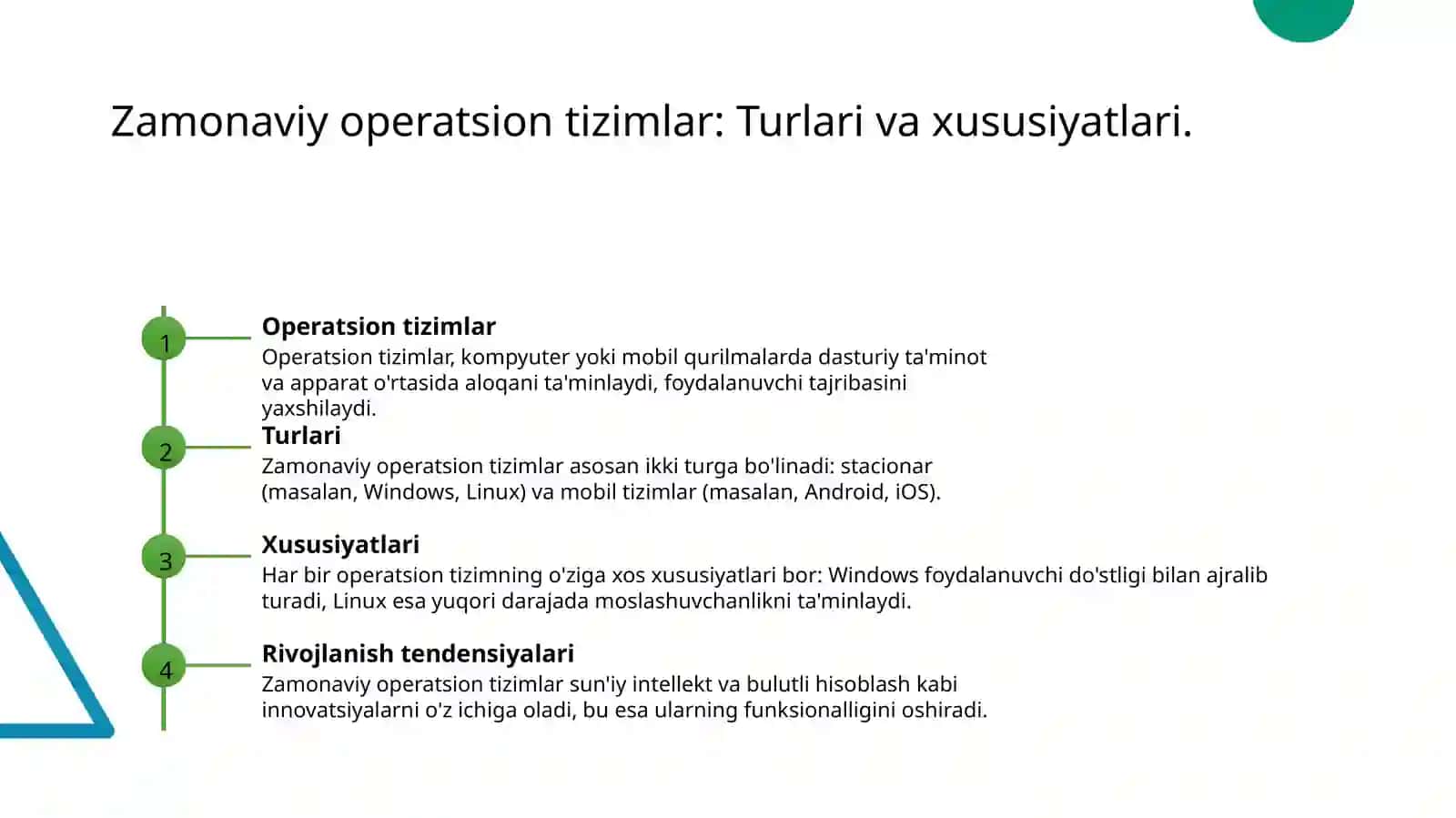 Zamonaviy operatsion tizimlarning turlari 3