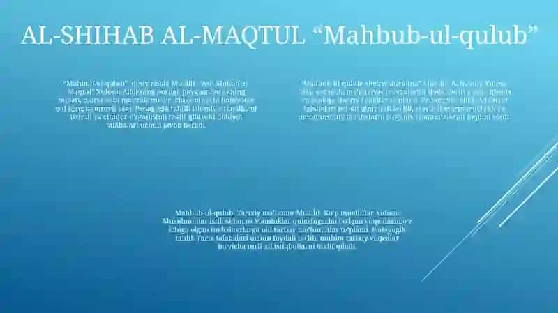 Navoiyning “Mahbub- Ul- Qulub” Asari-Ning Pedagogik Tahlili 3