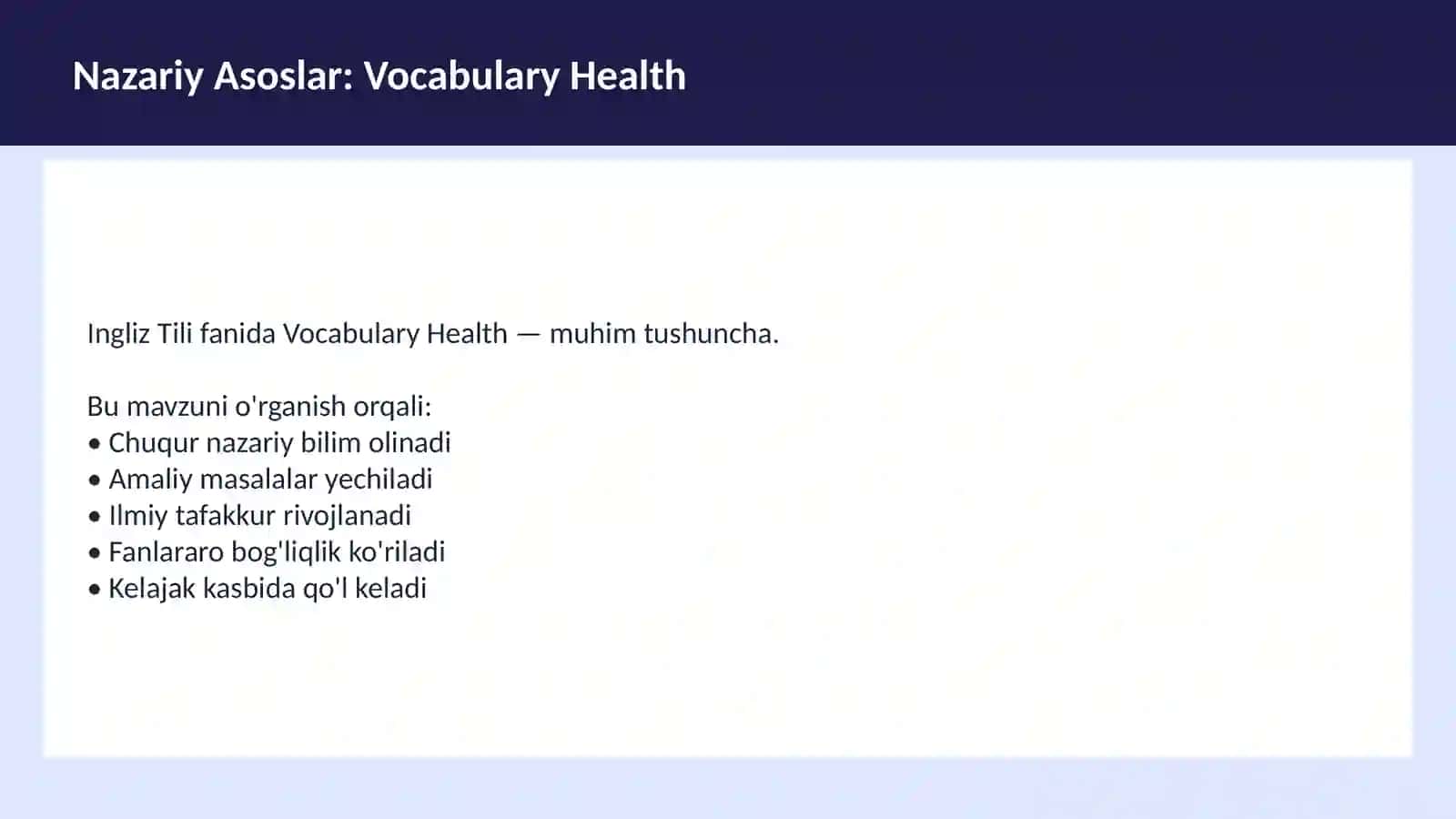 Vocabulary Education 3