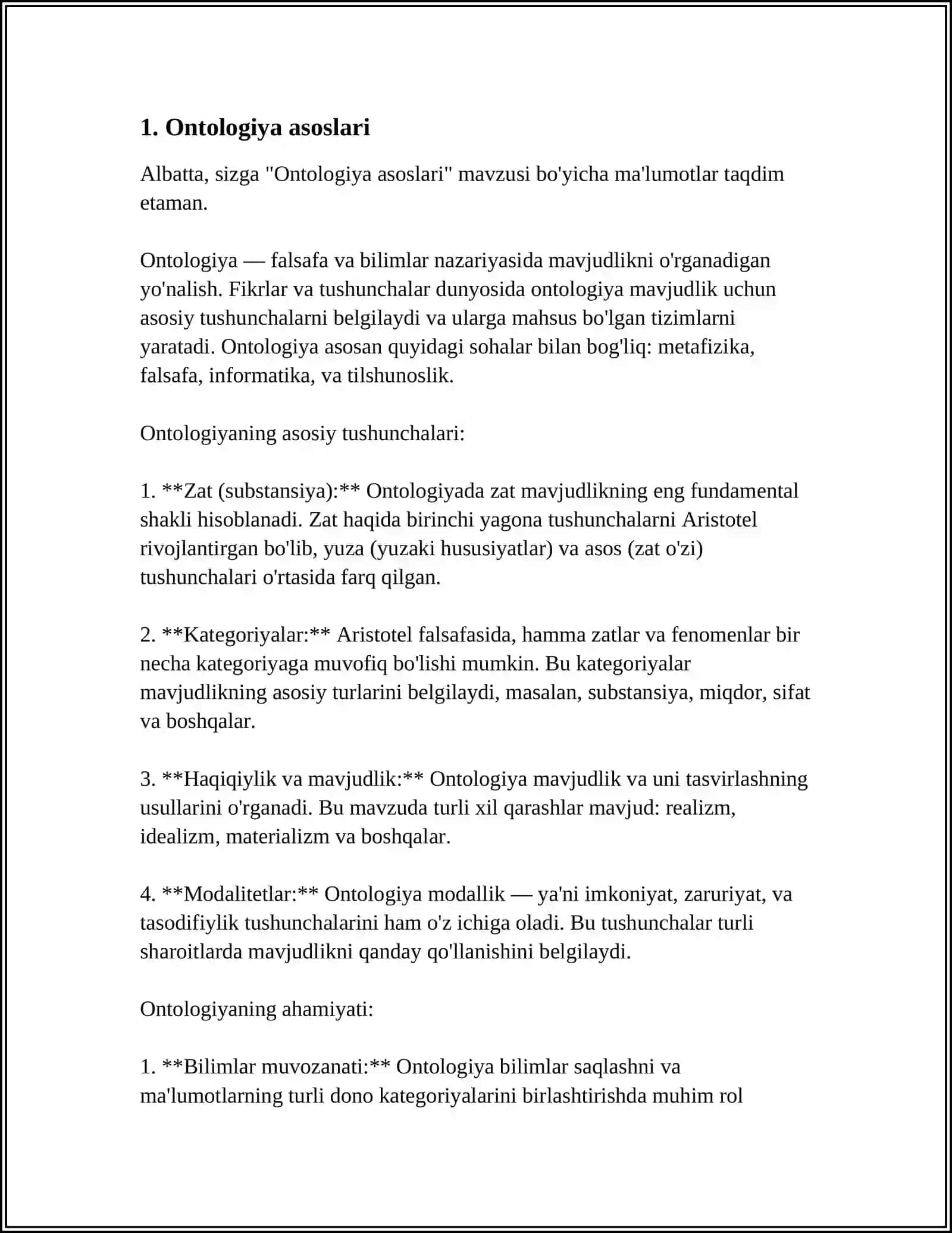 BORLIQ FALSAFASI 3
