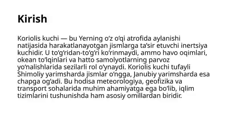 Koriolis kuchi 3