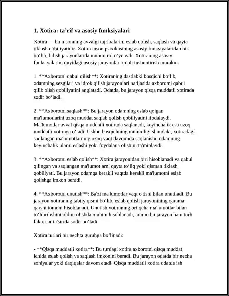 Xotira va uning turlari 3