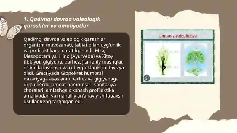 Valeologiya fanining tarixi rivojlanish bosqichlari 3