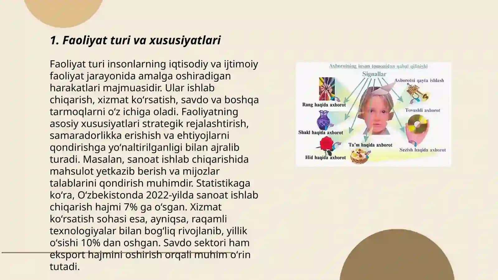 Faoliyat turi va xususiyatlari 3