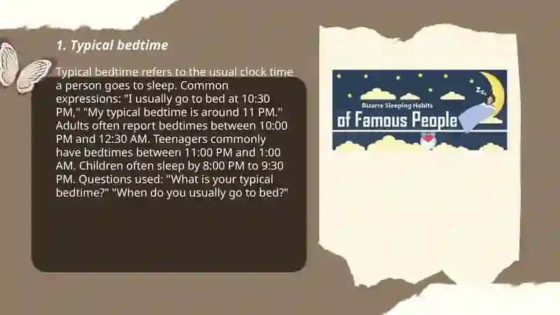 Describing sleep habits 3