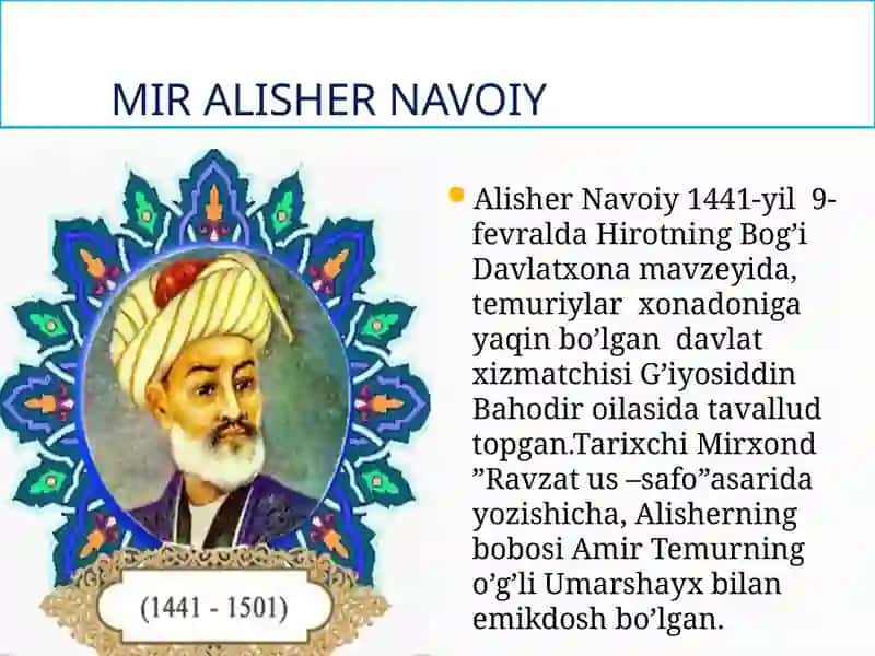 "ALISHER NAVOIY TAVALLUDINING 580 YILLIGI" 3