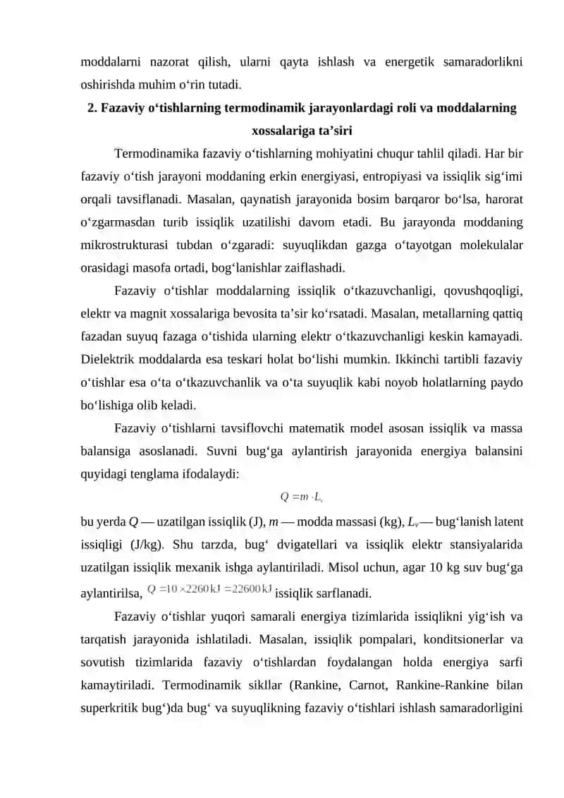 Fazaviy oʻtishlar va ularning energetik tizimlarida qoʻllanilishi 3