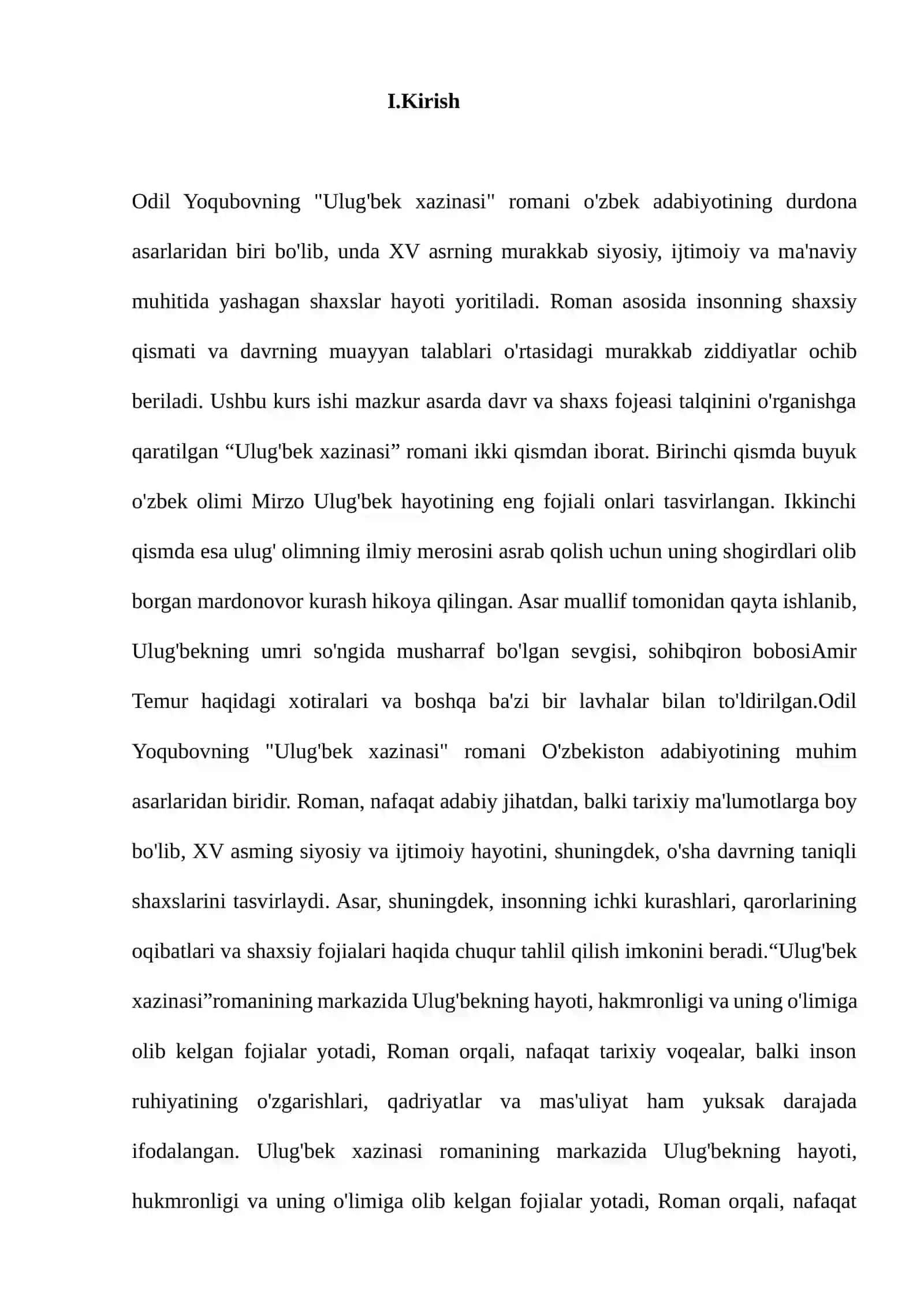Ulug'bek xazinasi KURS ISHI 3