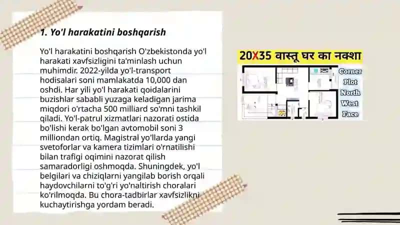Yo'l harakatini kompleks rejalashtirish bosqichlari 3
