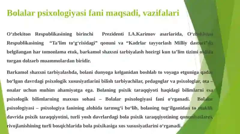 Bolalar psixologiyasi muammolari 3