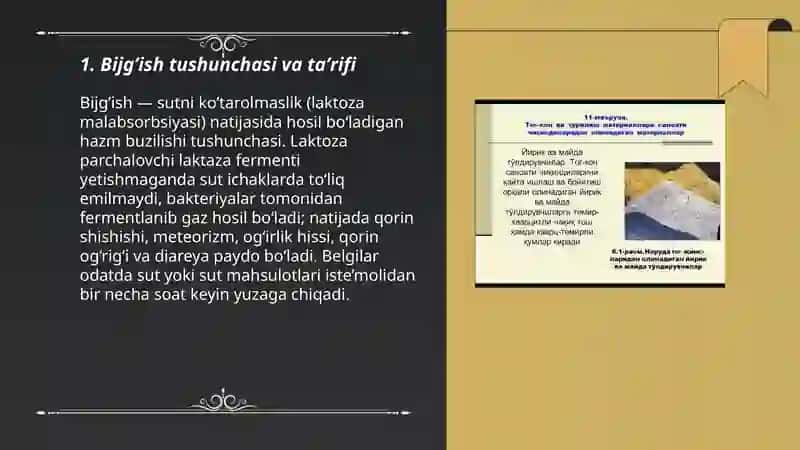 Bijg’ish. Sutni ko’tarolmaslik. 3
