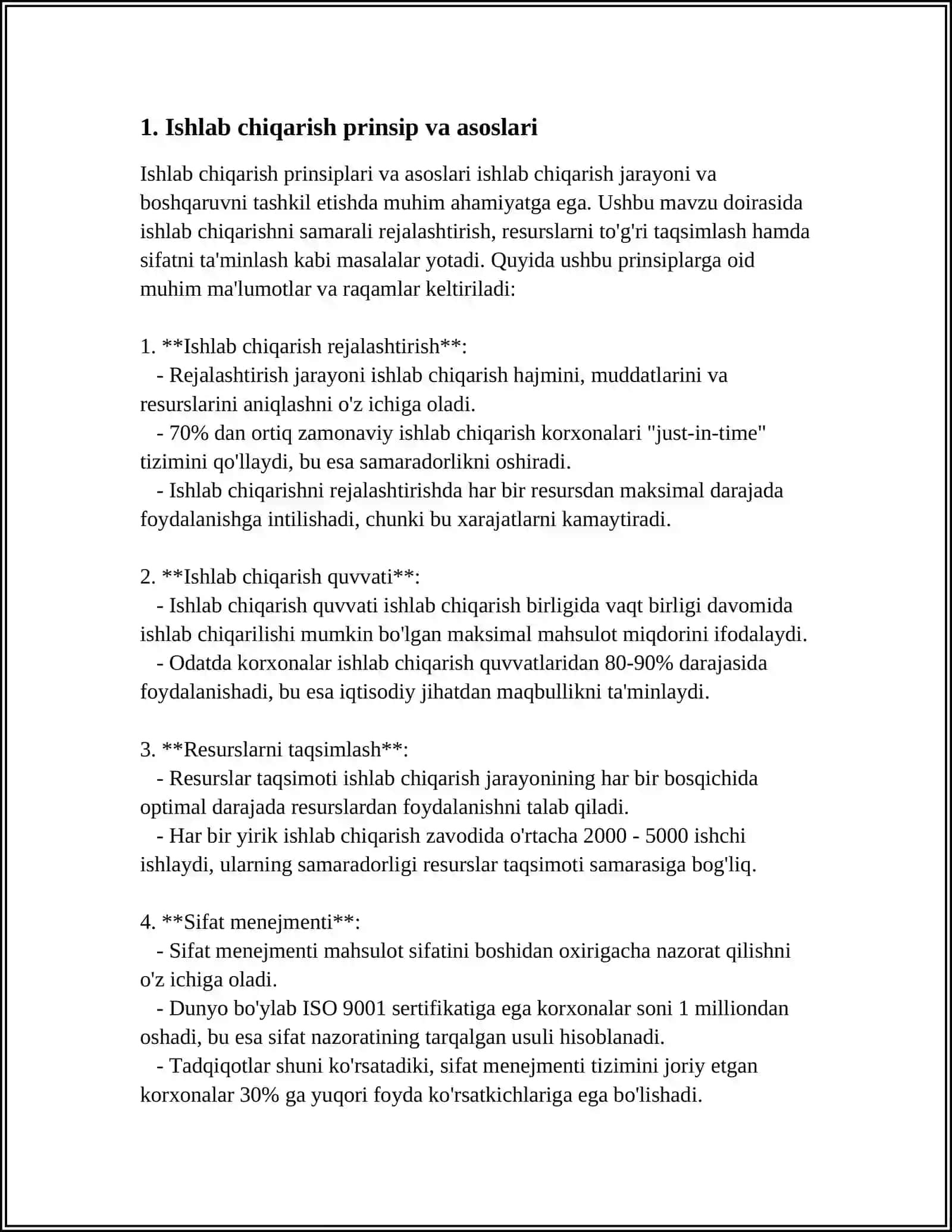 Ishlab chiqarish jarayoni va uning mazmuni 3