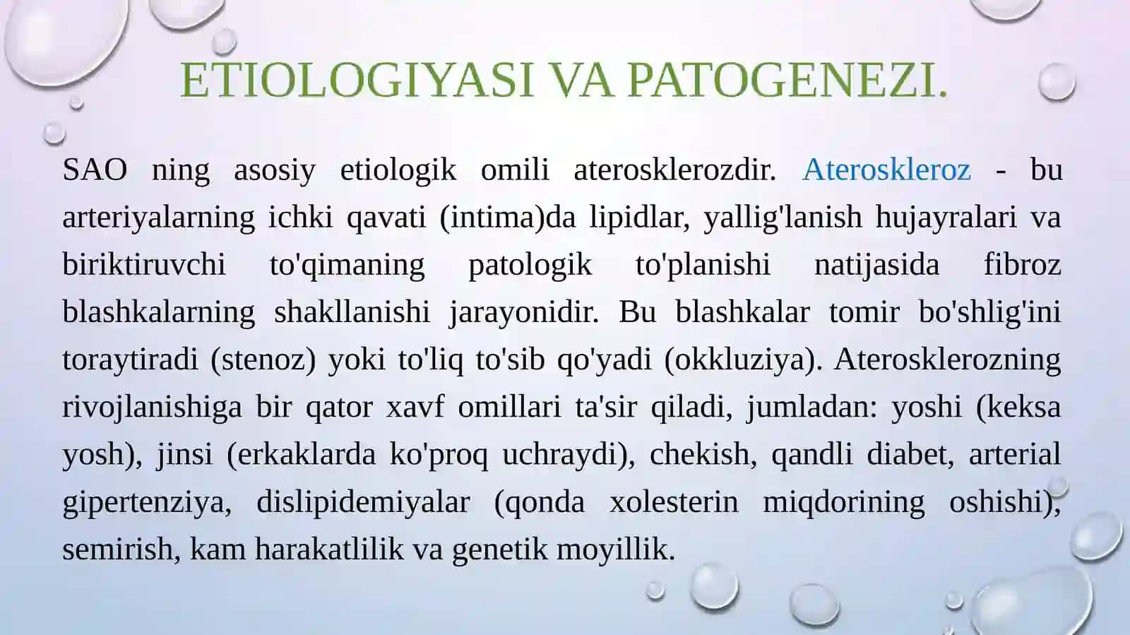 Arterial qon tomirlarni surunkali obliteratsiyasida zamonaviy davolash usullari 3