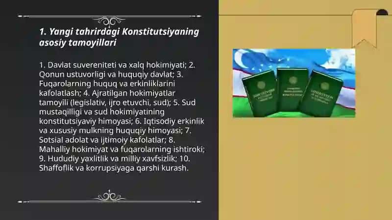 Yangi tahrirdagi O‘zbekiston Respublikasi Konstitutsiyasi 3