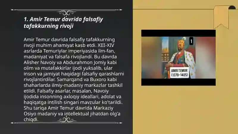 Amir Temur va temuriylar davri falsafiy merosi 3