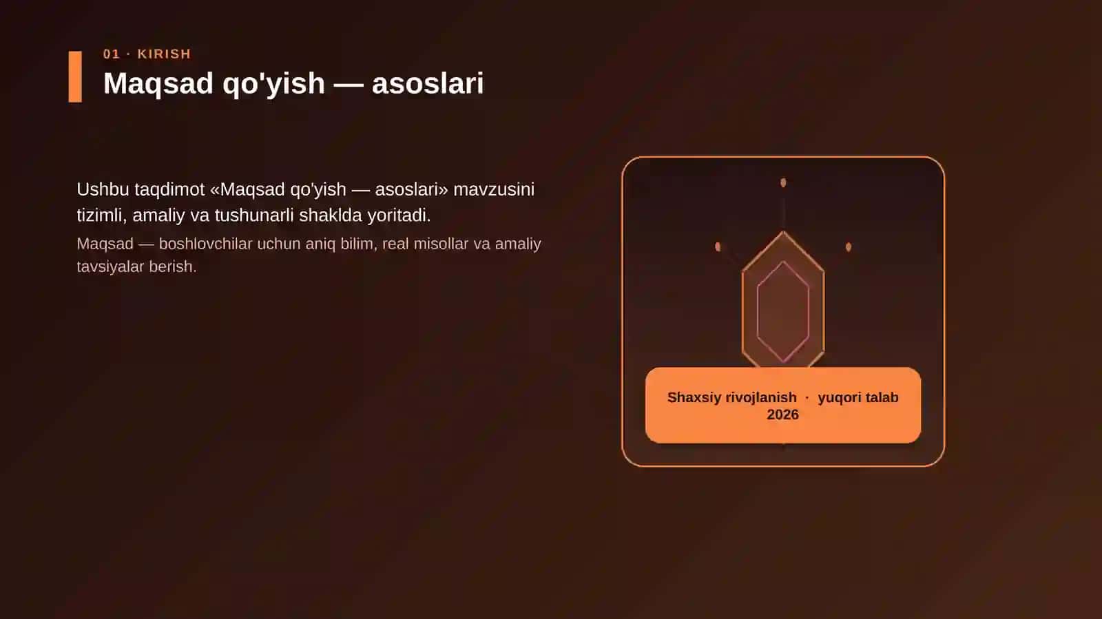 Maqsad qo'yish — asoslari 3