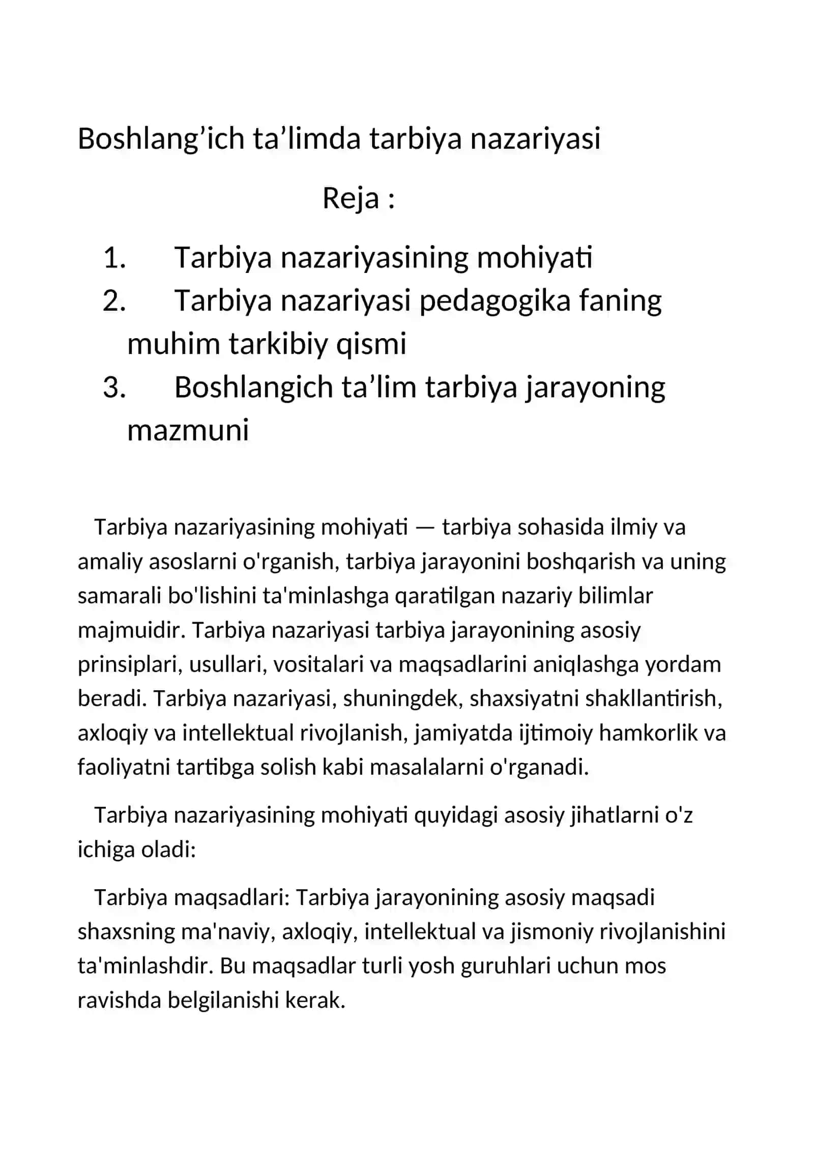Boshlang’ich ta’limda tarbiya nazariyasi 3