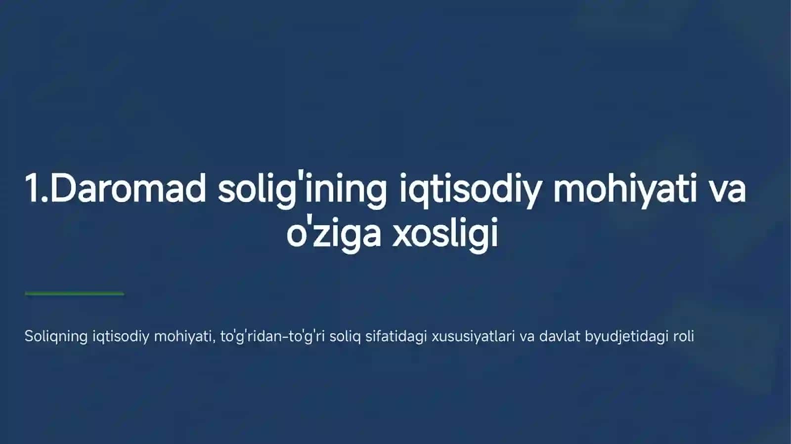 Jismoniy shaxslardan olinadigan daromad solig‘i- taqdimoti 3