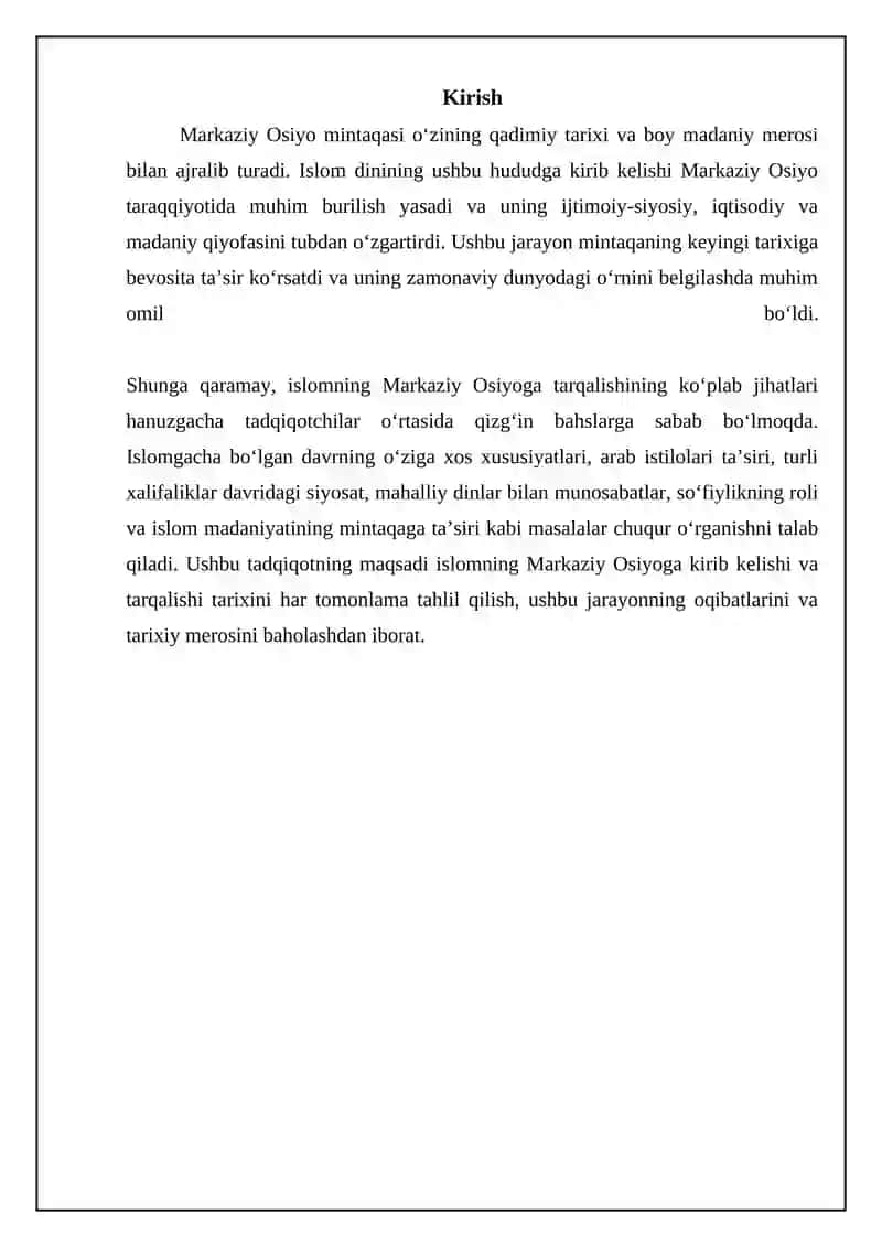 Islomning Markaziy Osiyoga kirib kelishi 3