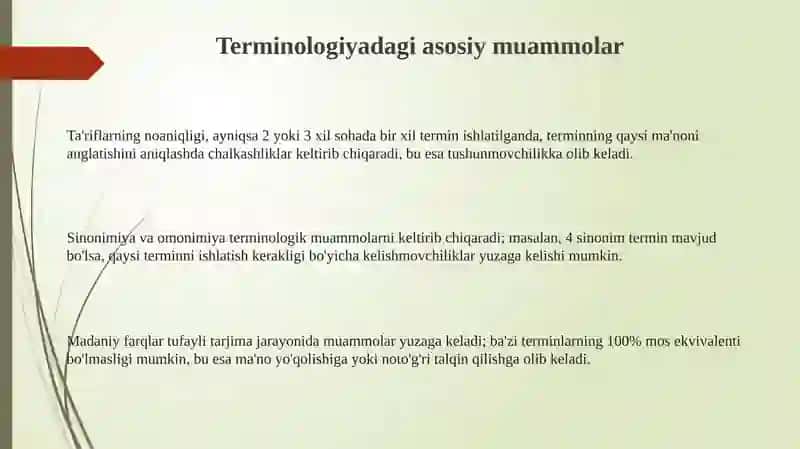 Terminologiyadagi muammolar 3