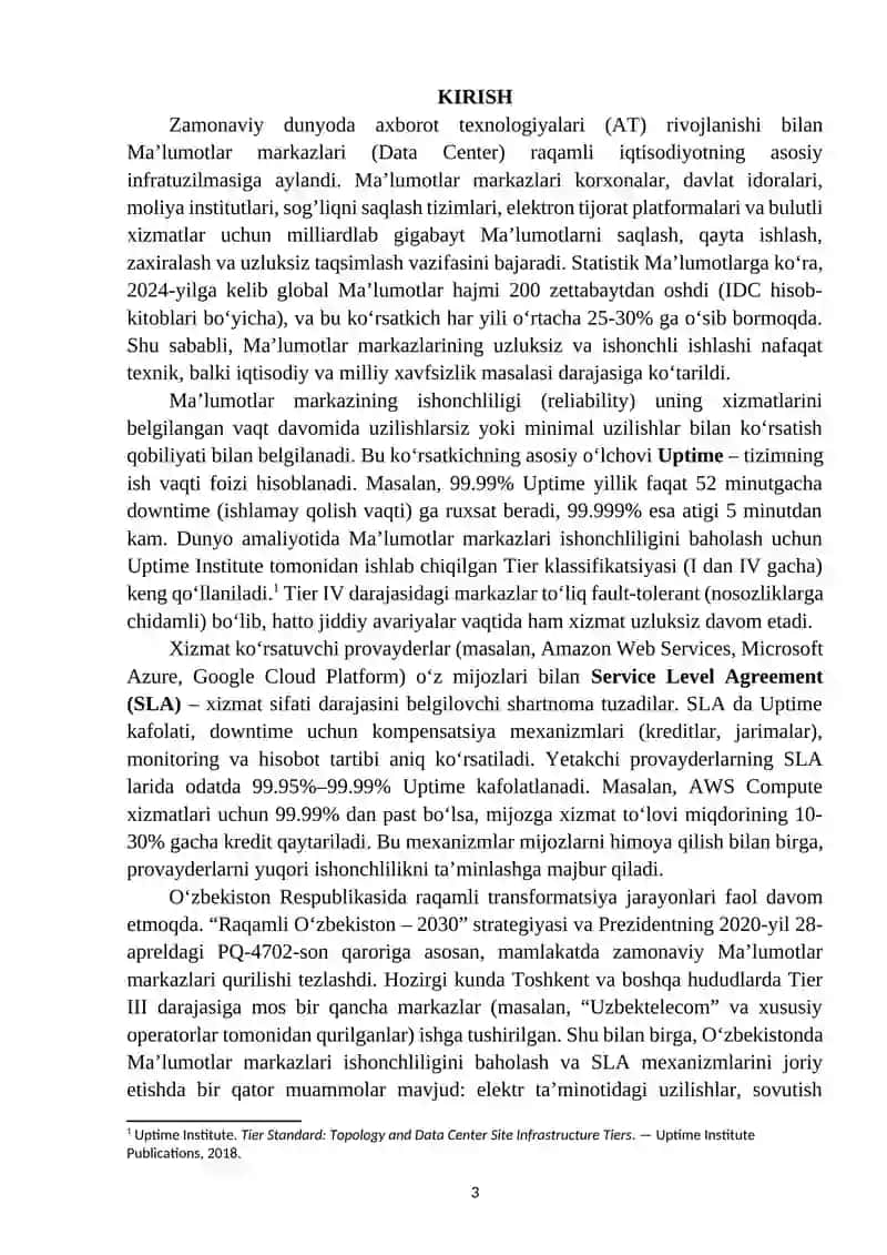 "BULUTLI HISOBLASH" FANIDAN KURS ISHI 3