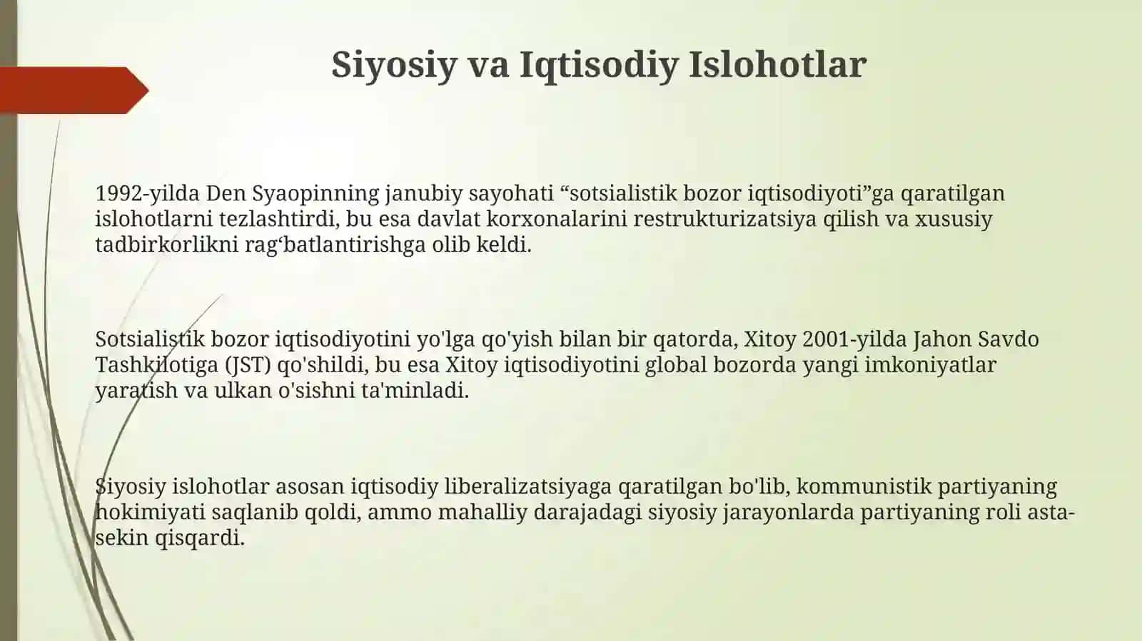 Siyosiy va Iqtisodiy Transformatsiya 3