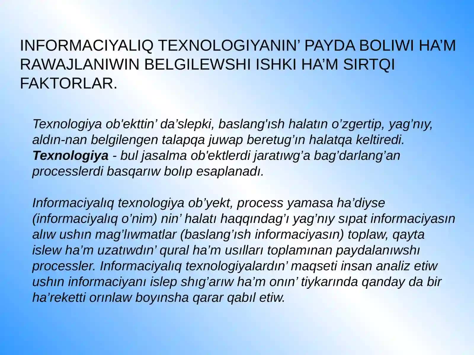 İNFORMATİKA HAMİNFORMACİYALİQTEXNOLOGİYALAR 3