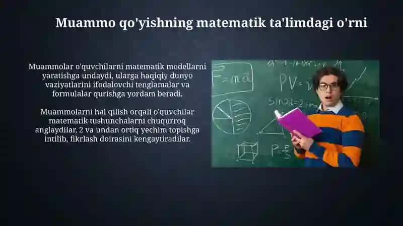 Matematika o'qitishda masalalarning o'rni 3