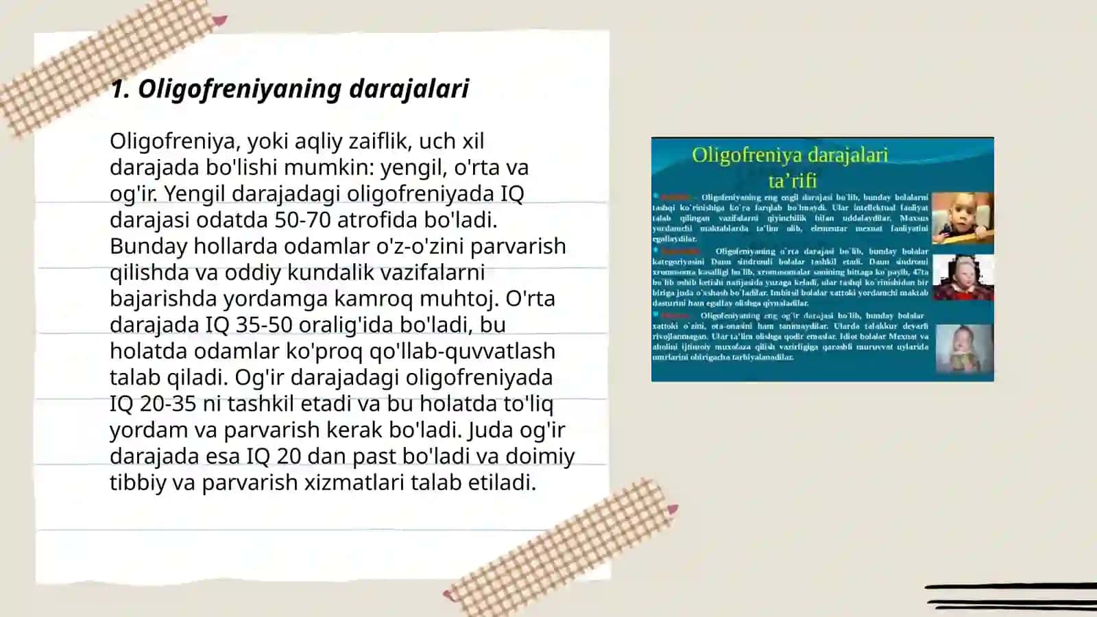 Aqli zaif ya'ni oligofren shaxslar 3