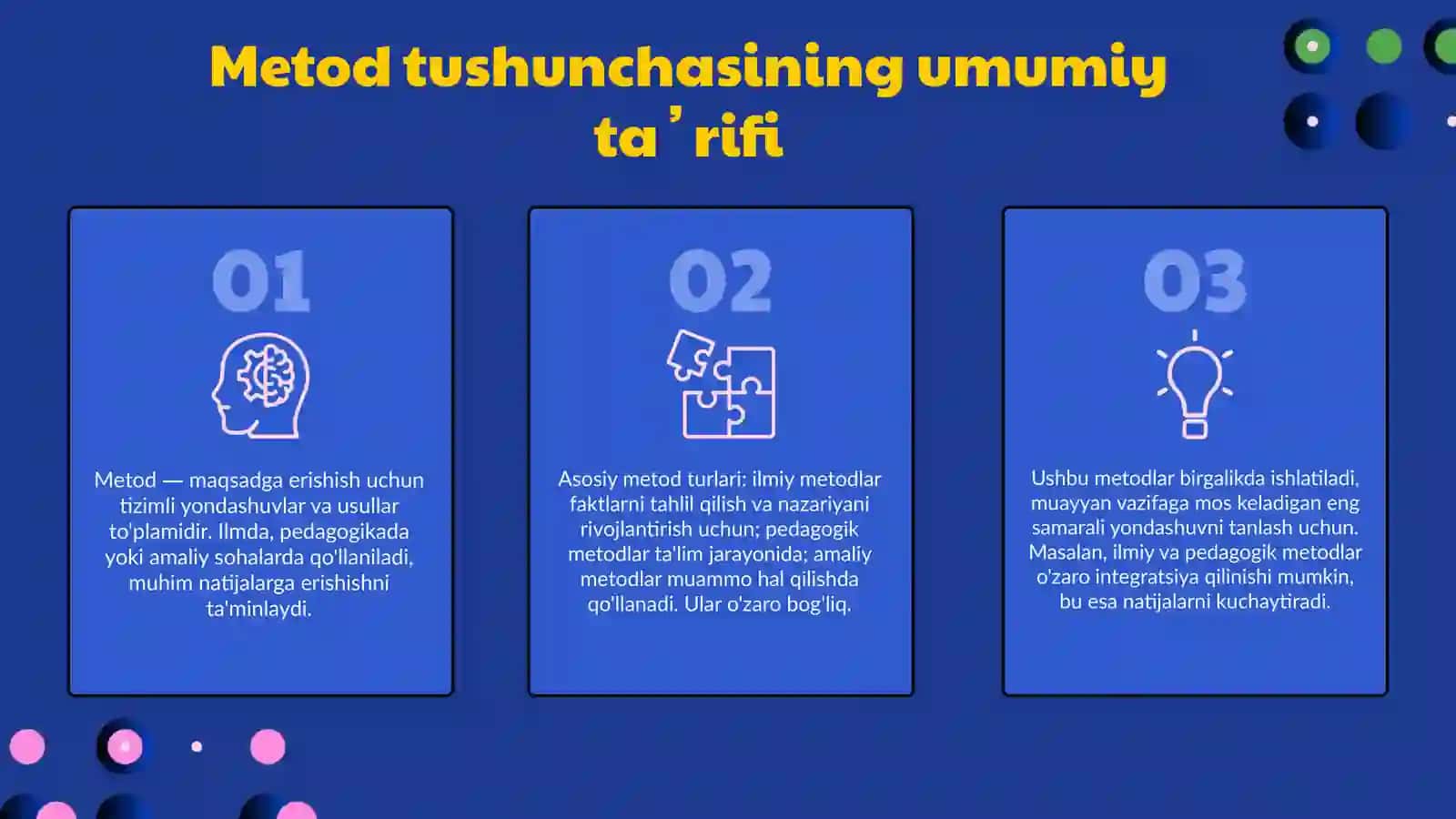 Metod haqida tushuncha va uning turlari 3
