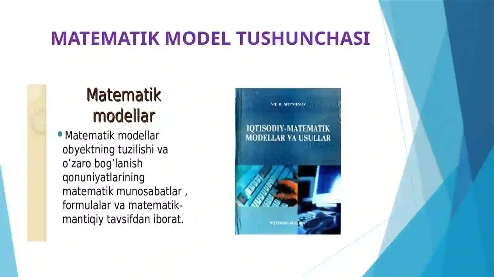 YUMSHOQ VA QATTIQ MATEMATIK MODELLAR 3