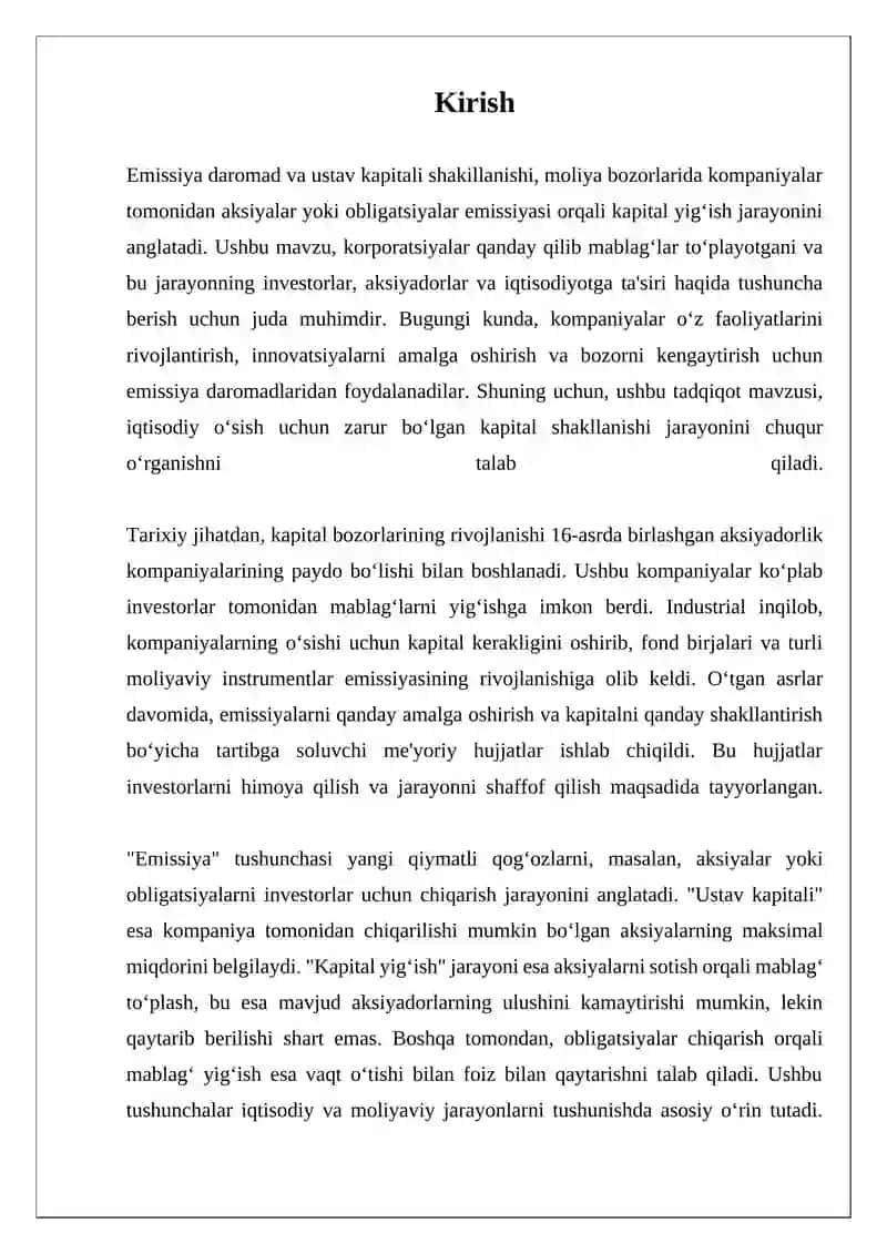 Emission daromad va ustav kapitali shakillanishi 3