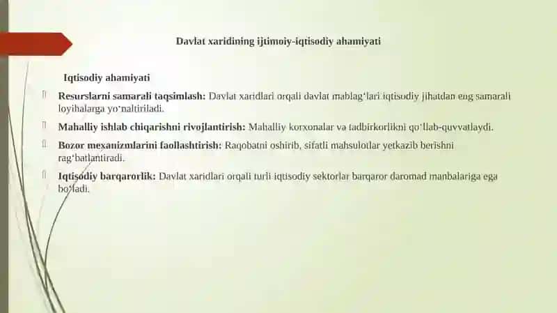 Davlat xaridining mohiyati va uning ijtimoiy-iqtisodiy ahmiyati 3