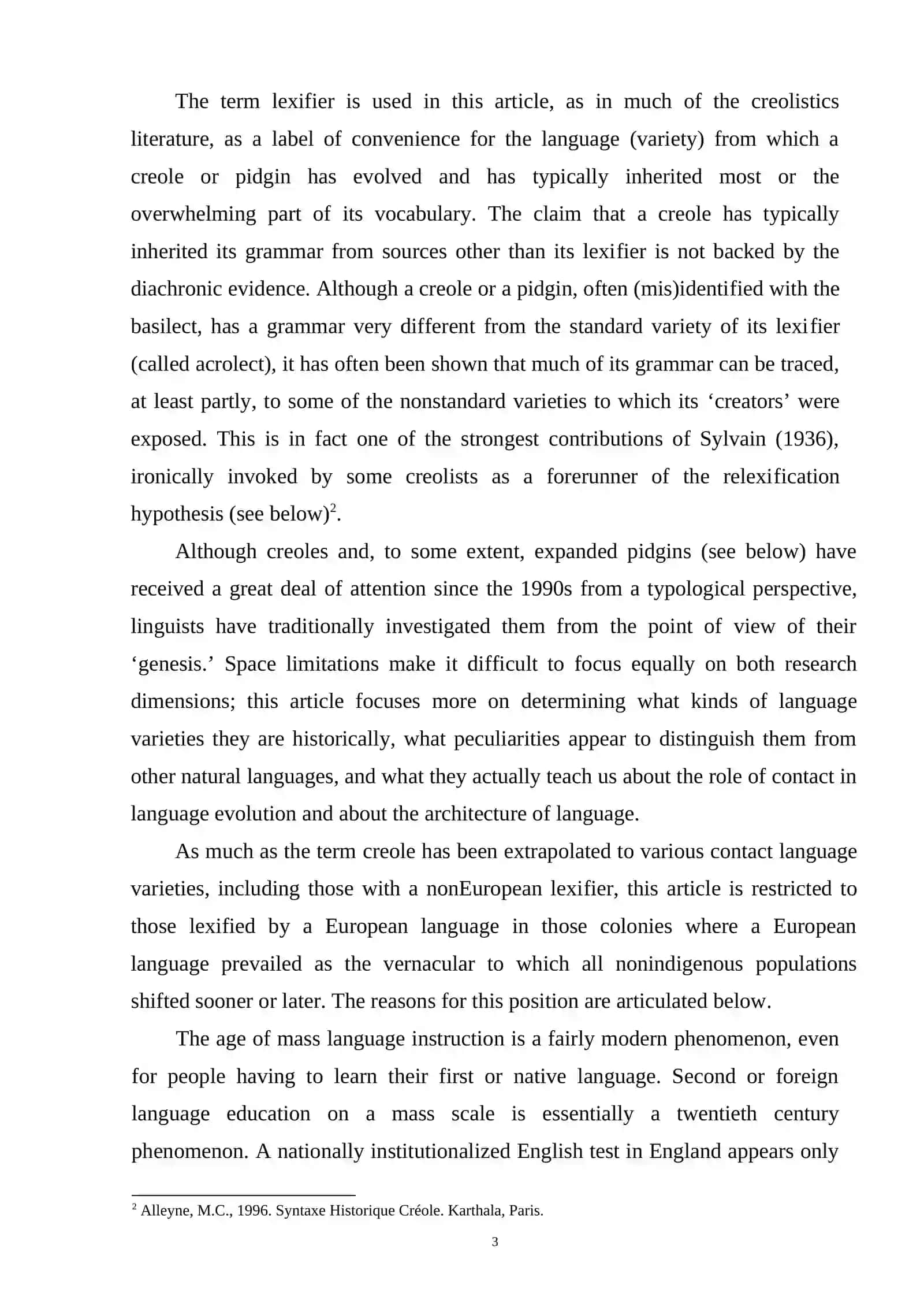 Theme: PIDGIN AND CREOLE ENGLISH 3