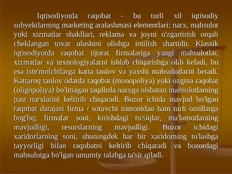 Monopoliyadan chiqarish va raqobat 3
