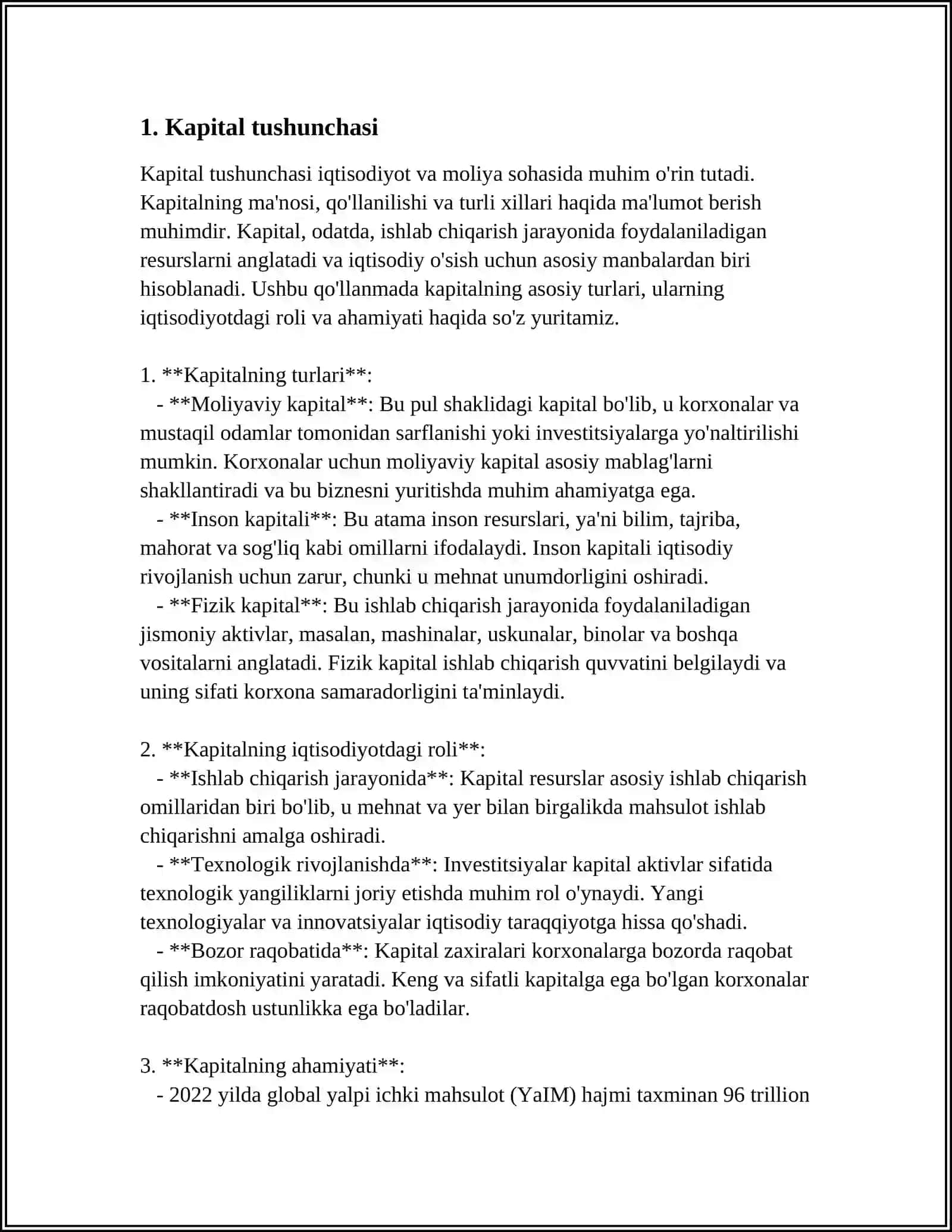 KAPITAL TARKIBI VA UNING BAHOSI 3