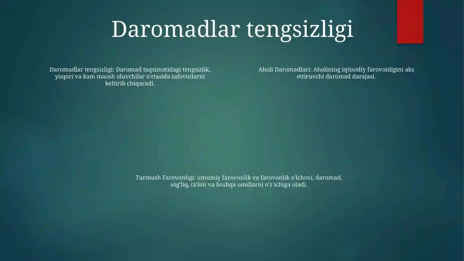 Aholi Daromadlari VaTurmushFarovonligi 3