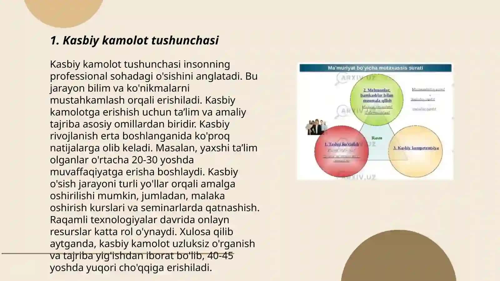 Kasbiy kamolot tushunchasi 3