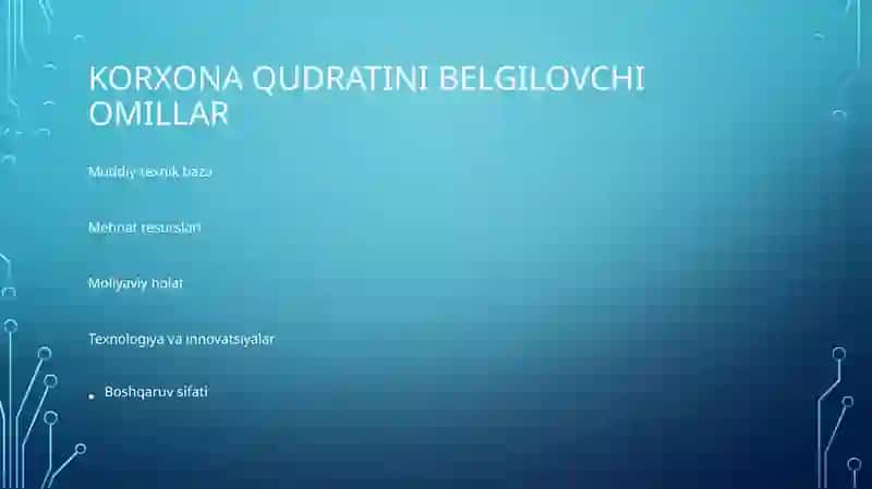 Korxona qudratini boshqarish 3