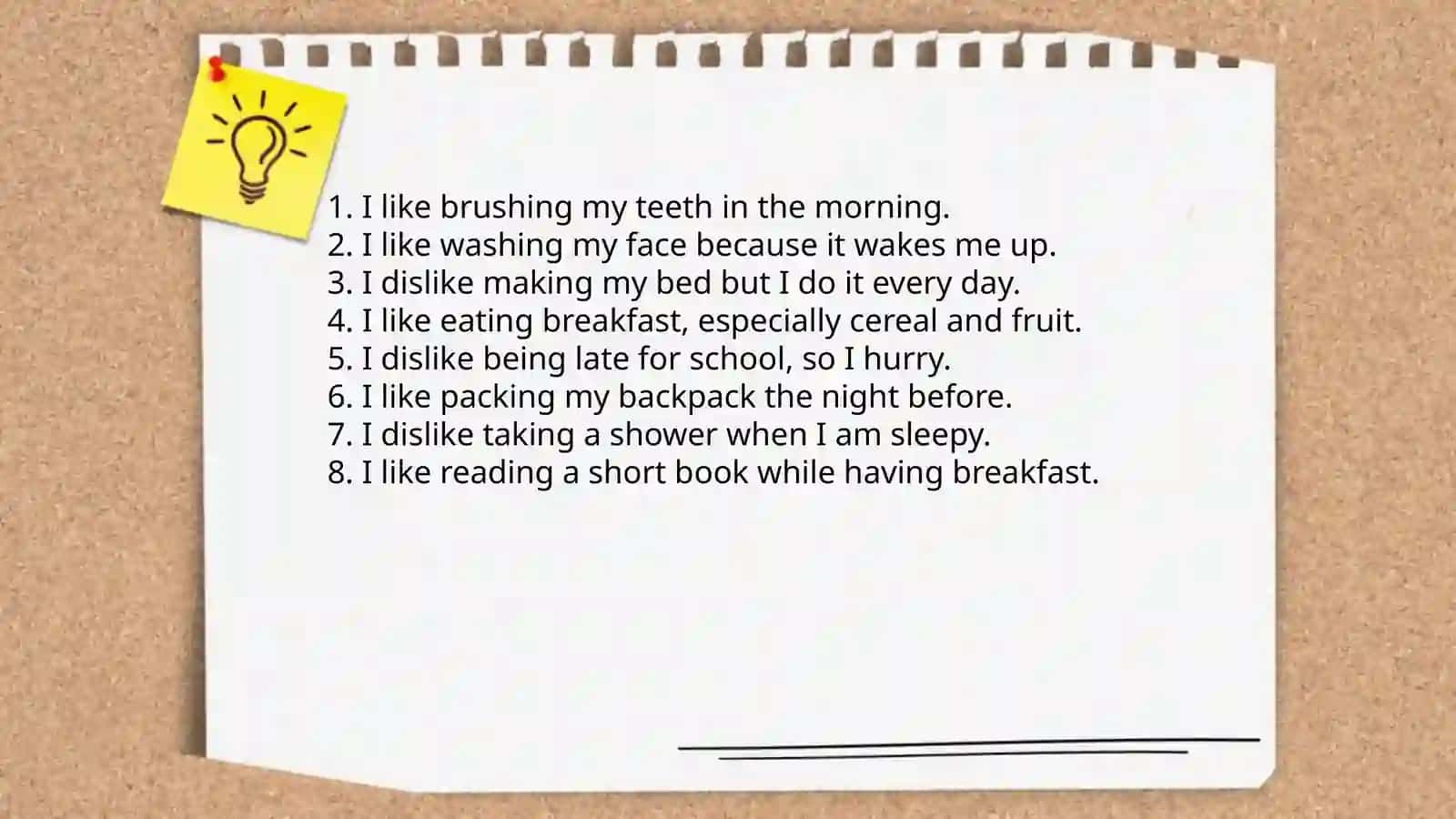 Daily activitiesExpressing like and dislike on daily activitiesFor 6-grade students 3
