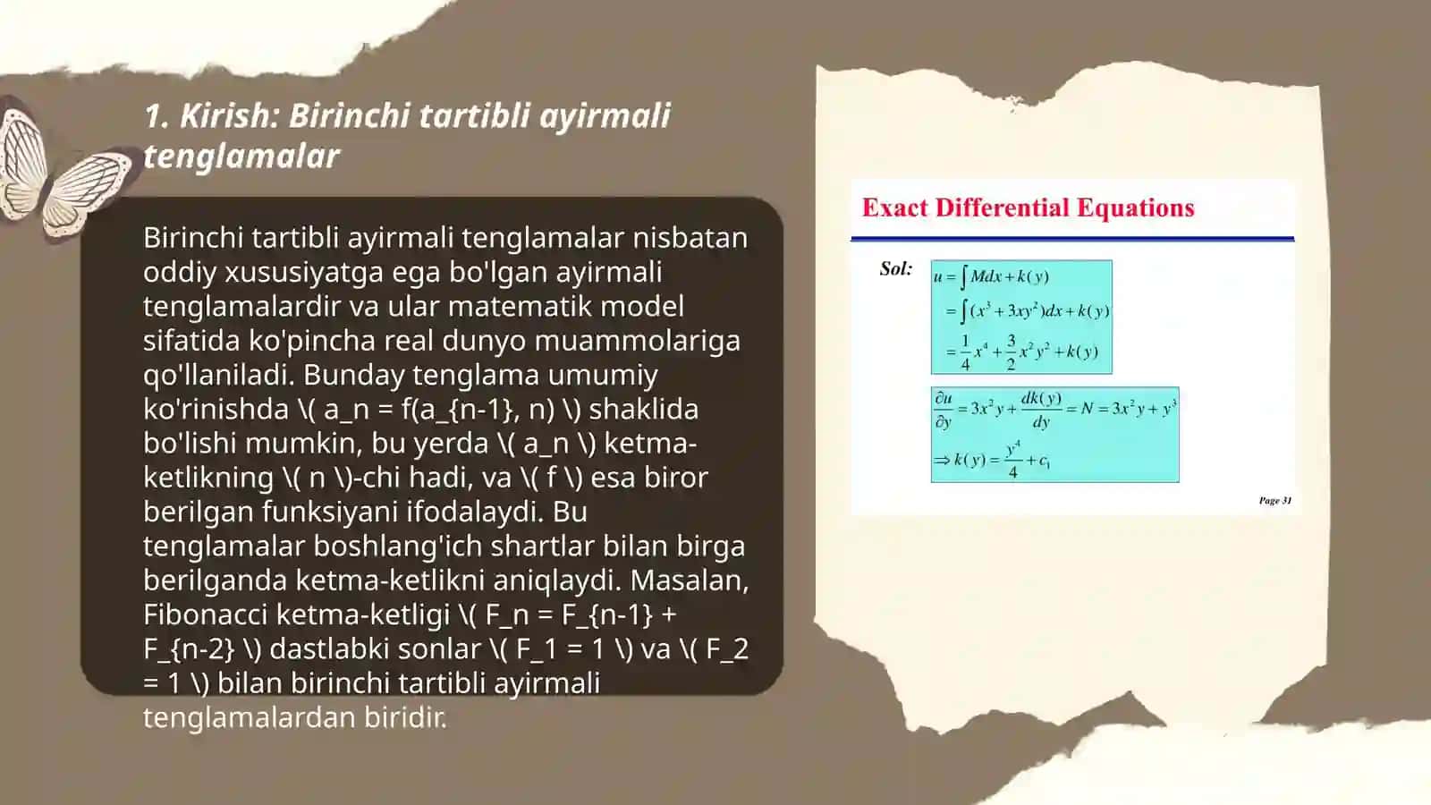 Birinchi tartibli chekli ayirmali tenglamalar 3