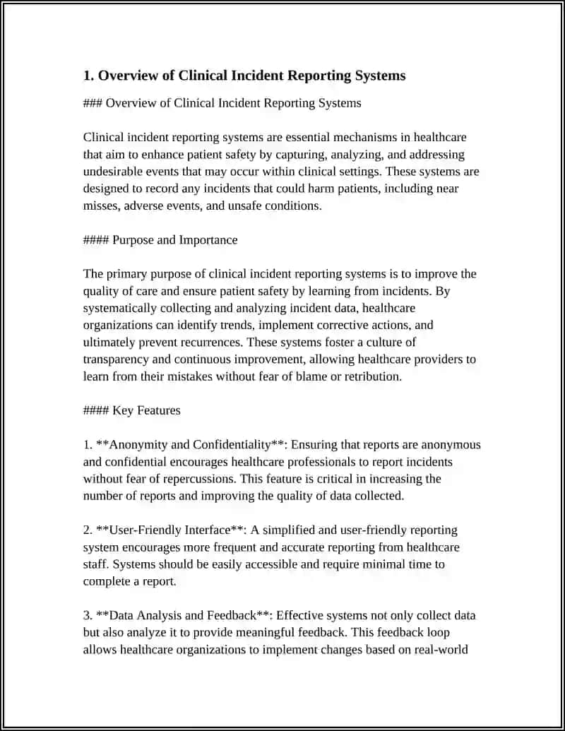 Clinical Incident Reporting Systems 3