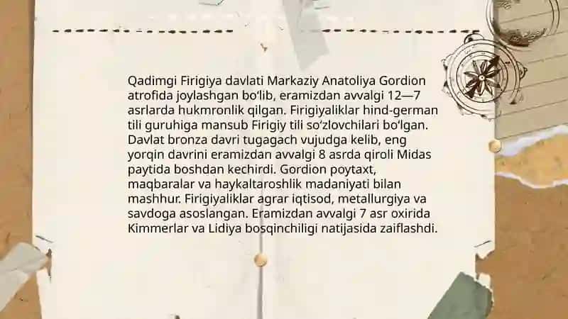 Qadimgi Firigiya va Lidiya davlatlari 3