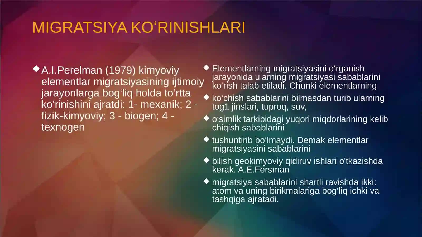 KIMYOVIY ELEMENTLAR MIGRATSIYASINING ASOSIY OMILLARI 3