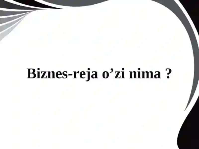 Korxonaning biznes rejasi 3